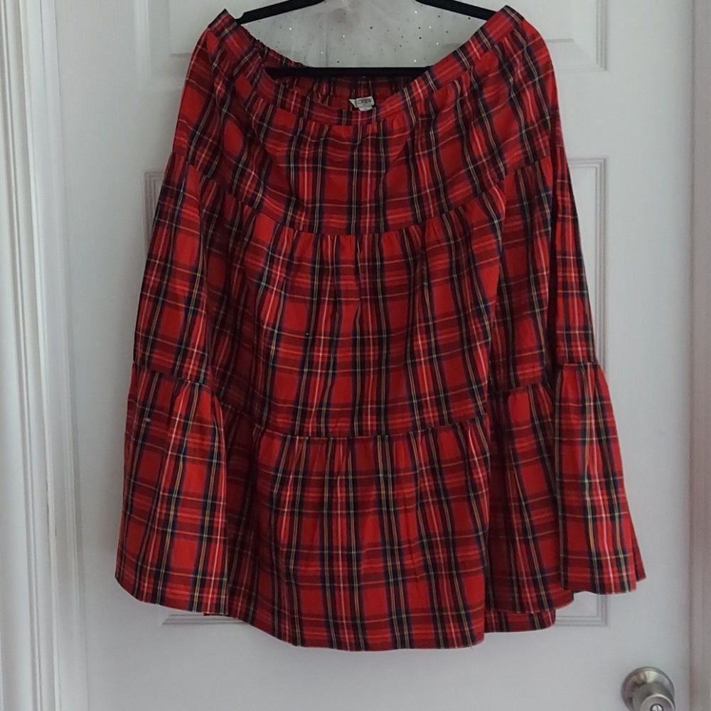 J crew plaid skirt